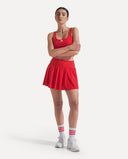 Aeris Court Skirt - Cherry Red