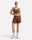 Grand Pleat Skirt - Espresso