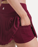 Heritage Pleated Skirt - Bordeaux