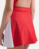 Side Pleat Court Dress - Cherry Red
