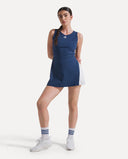 Side Pleat Court Dress - Midnight Navy
