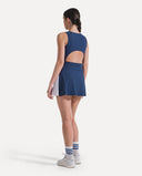 Side Pleat Court Dress - Midnight Navy