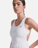 Court Pleated Dress - White