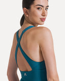 Halo Crossback Dress - Petrol Blue
