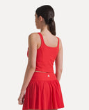 Sculpt Court Top - Cherry Red