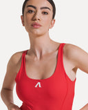 Sculpt Court Top - Cherry Red