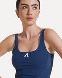 Sculpt Court Top - Midnight Navy