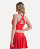 Crossback Court Top - Cherry Red