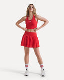 Crossback Court Top - Cherry Red