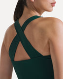 Crossback Court Top - Pine Green