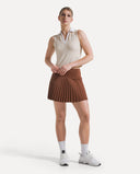 Waffle Performance Cropped Polo - Peanut