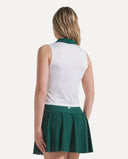 Court Mesh Performance Polo - White/Pine Green