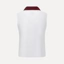 Court Mesh Performance Polo - White/Bordeaux