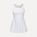Court Pleated Dress - White