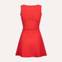 Side Pleat Court Dress - Cherry Red