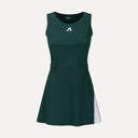 Side Pleat Court Dress - Pine Green
