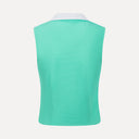 Waffle Performance Cropped Polo - Sea Green