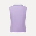 Waffle Performance Cropped Polo - Soft Lavender